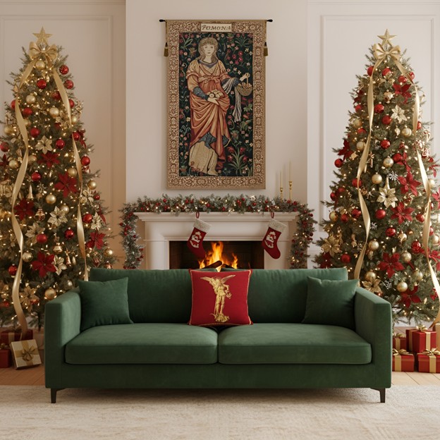 Create Cozy Holiday Decor With Tapestry Wall Art And Cushions